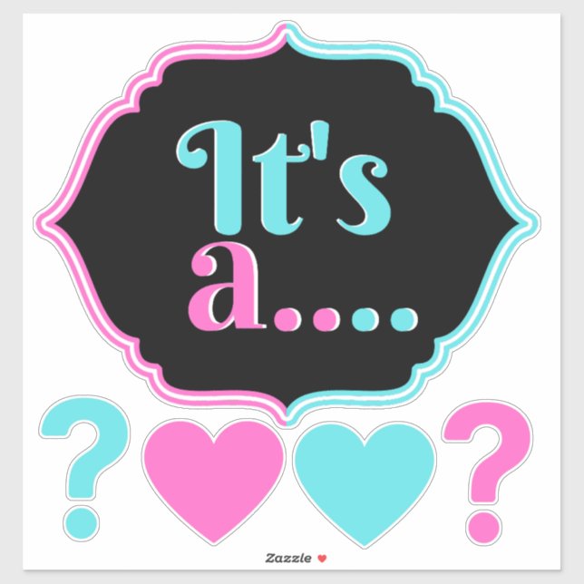It's a...Pink & Blue Gender Reveal Baby Shower (Sheet)