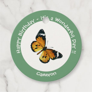 It's a Plain Tiger / African Queen Butterfly Party Favour Tags