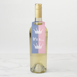 It's a...Prince Gender Reveal Party Favour Bottle Tag