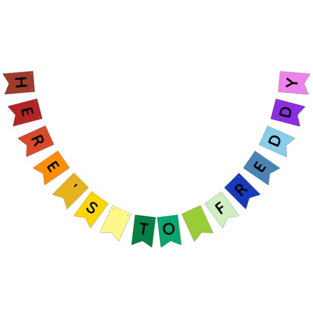 It's a Rainbow Party - Personalised Rainbow Names Bunting (All)