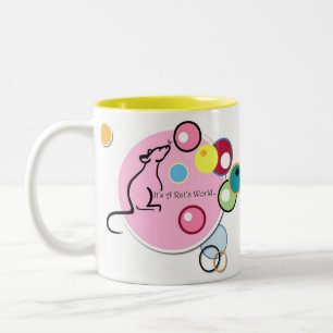 It's A Rat's World logo mug