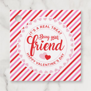 It's A Real Treat Being Your Friend Valentine Favour Tags