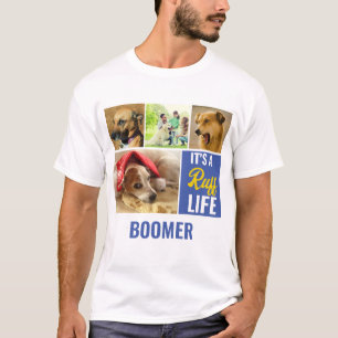 Its a ruff Life Personalized Dog Pet Photo Collage T-Shirt