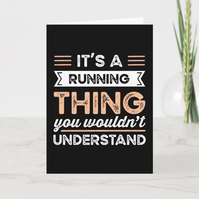 It's a Running Thing Funny Runner Gift Card (Front)