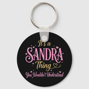 It's A Sandra Thing Pink Gold Women Gift Key Ring