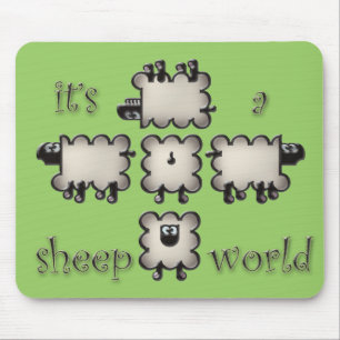it's a sheep world mouse pad