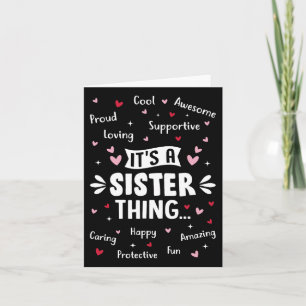 It's A Sister Thing Funny Sayings Cute Sister Moth Card