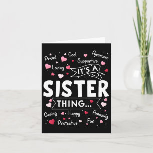 It's A Sister Thing Funny Sayings Cute Sister Moth Card