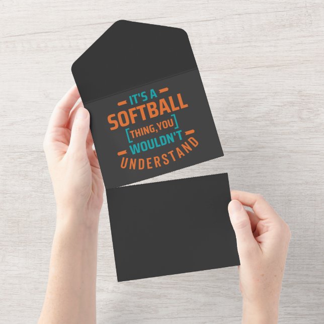 It's a Softball Thing | Sports All In One Invitation (Tearaway)