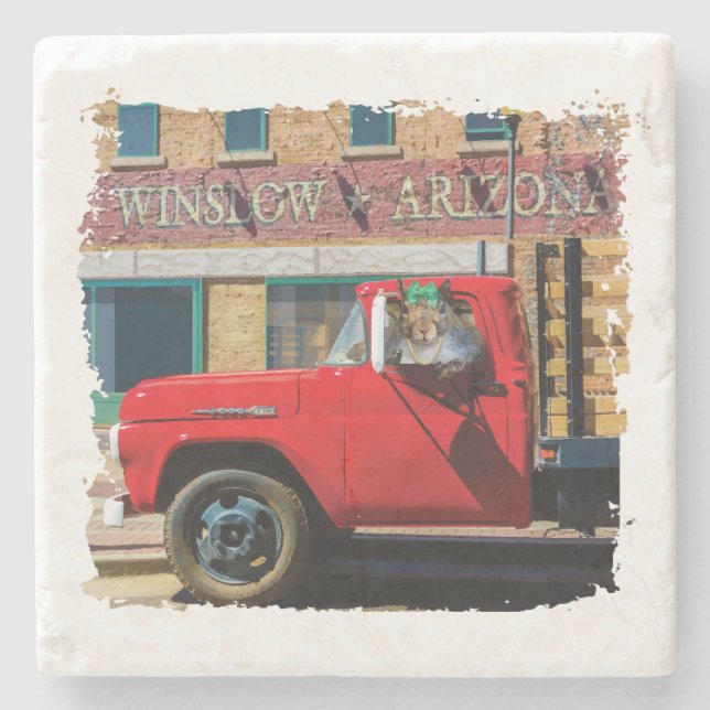 It's A Squirrel, My Lord Stone Coaster (Front)