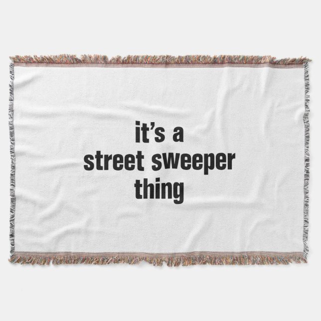 its a street sweeper thing throw blanket (Front)