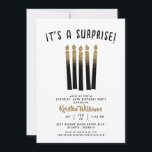 It's a Surprise Birthday Black Gold Glitter 60th Invitation<br><div class="desc">It's a Surprise Birthday Black Gold Glitter 60th Invitation
Your guests will know that this will be a special party by just looking at this invitation!</div>