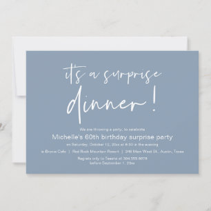 It's A Surprise Birthday Dinner Party Invitation