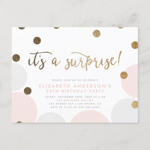 It's a surprise! Bubble Surprise Birthday Party Invitation Postcard
