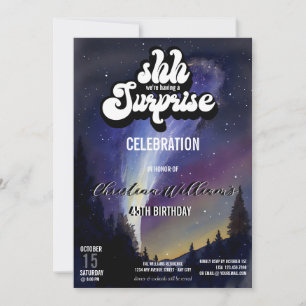  It's a Surprise Party   Starry Night Invitation