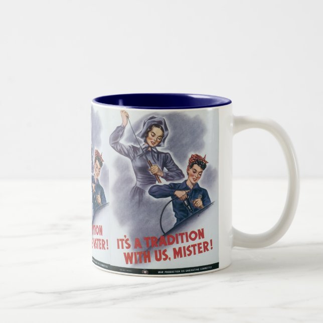 It's a Tradition with Us, Mister! Two-Tone Coffee Mug (Right)
