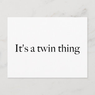 It's a twin thing postcard