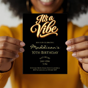 It's a Vibe 30th Birthday Invitation