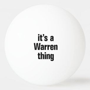 its a warren thing ping pong ball