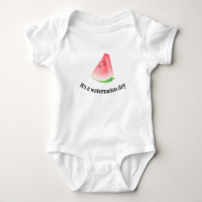 It's a watermelon day Baby Bodysuit (Front)