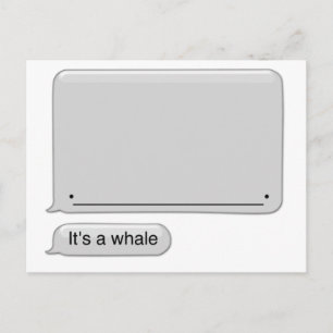 its a whale postcard