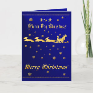 It's A Wiener Dog Christmas Card