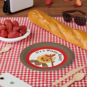 It's a Wiener Roast party plate