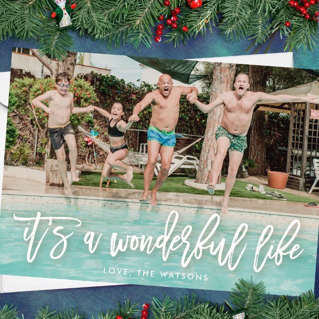 It's a Wonderful Life Christmas Photo Holiday Card (Creator Uploaded)