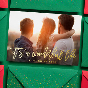 It's a Wonderful Life GOLD Christmas Photo