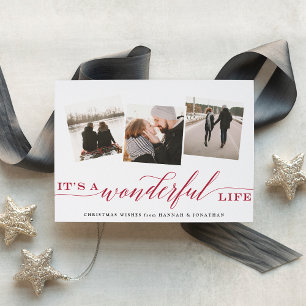 It's a Wonderful Life   Holiday Photo Collage Card