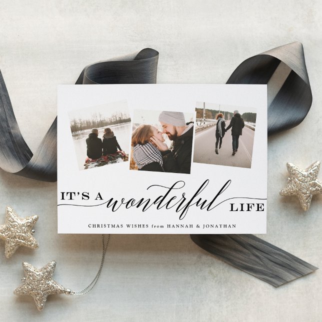 It's a Wonderful Life | Holiday Photo Collage Card (Creator Uploaded)