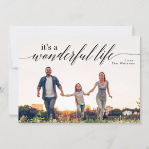 Its a Wonderful Life Holidays Christmas Photo Card