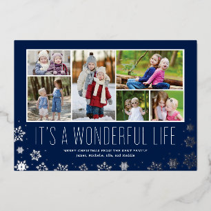 It's a Wonderful Life MultiPhoto Foil Holiday Card