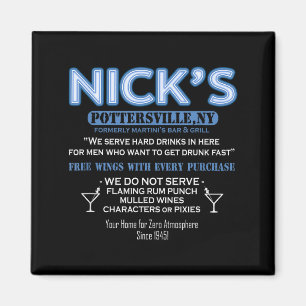 It's A Wonderful Life Nicks Bar George Bailey Clar Magnet
