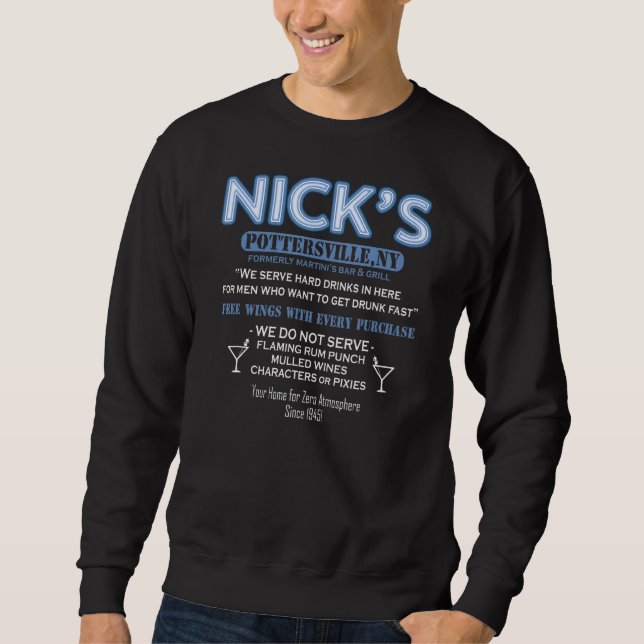 It's A Wonderful Life Nicks Bar George Bailey Clar Sweatshirt (Front)