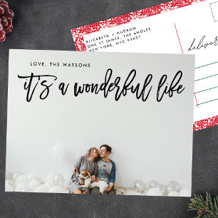 It's a Wonderful Life Onyx Christmas Holiday Postcard