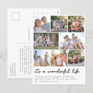 It's a Wonderful Life Photo Collage  Holiday Postcard