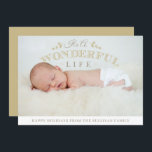 It's a Wonderful Life Quote Christmas Baby Photo Holiday Card<br><div class="desc">Send your holiday wishes to friends and family with this customisable Christmas card. This photo Christmas card features vintage typography. Personalise by adding your details. This custom Christmas card is available in other colours and cardstock. Matching items are available.</div>