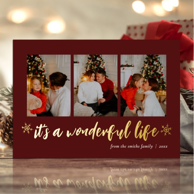 It's A Wonderful Life Red Gold Christmas Photo (Creator Uploaded)