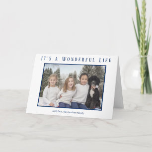 It's a Wonderful Life White Minimalist Photo Holiday Card