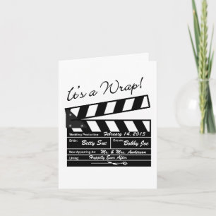 It's a Wrap - Movie Wedding Thank You Card