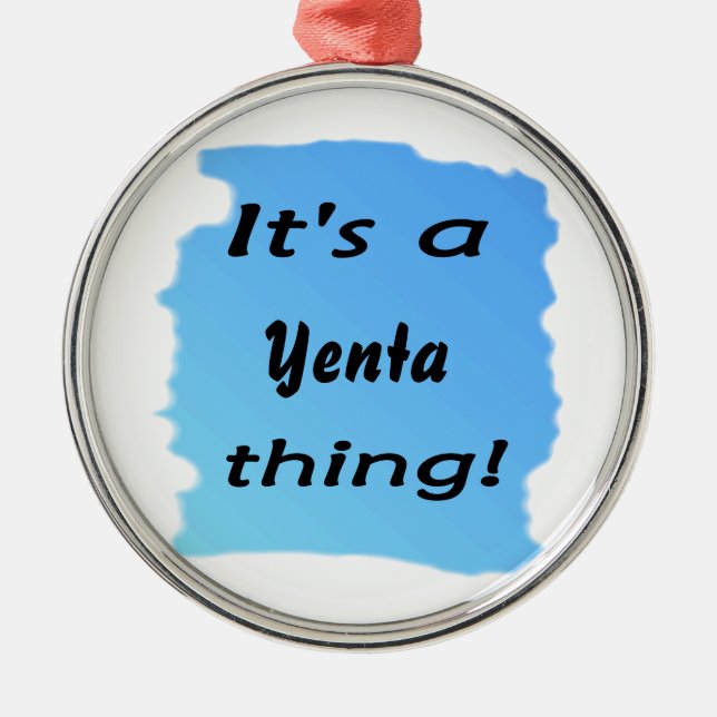 It's a Yenta thing! Metal Tree Decoration (Front)