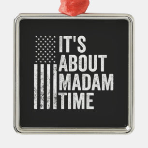 it's About Madam Time Harris Democrat Election Metal Tree Decoration