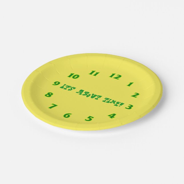 It's About Time! Paper Plate (Angled)