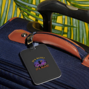 Its Alive Halloween Witch Pumpkin Black Cat Tombst Luggage Tag