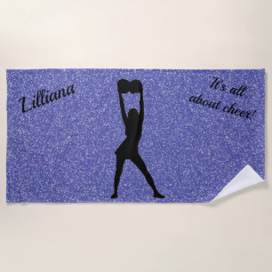 It's All About Cheer! Glitter Beach Towel