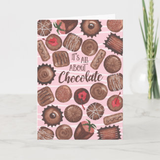 It's All About Chocolate Card -Customise Greeting