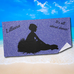 It's All About Dance! Glitter Beach Towel