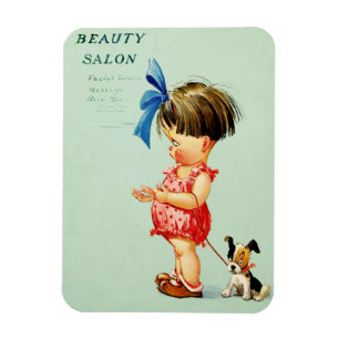 It's all about Love. Vintage Art Valentine's Day  Magnet