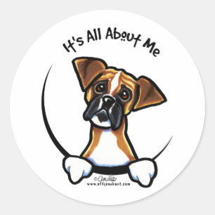 Its All About Me :: Boxer Classic Round Sticker